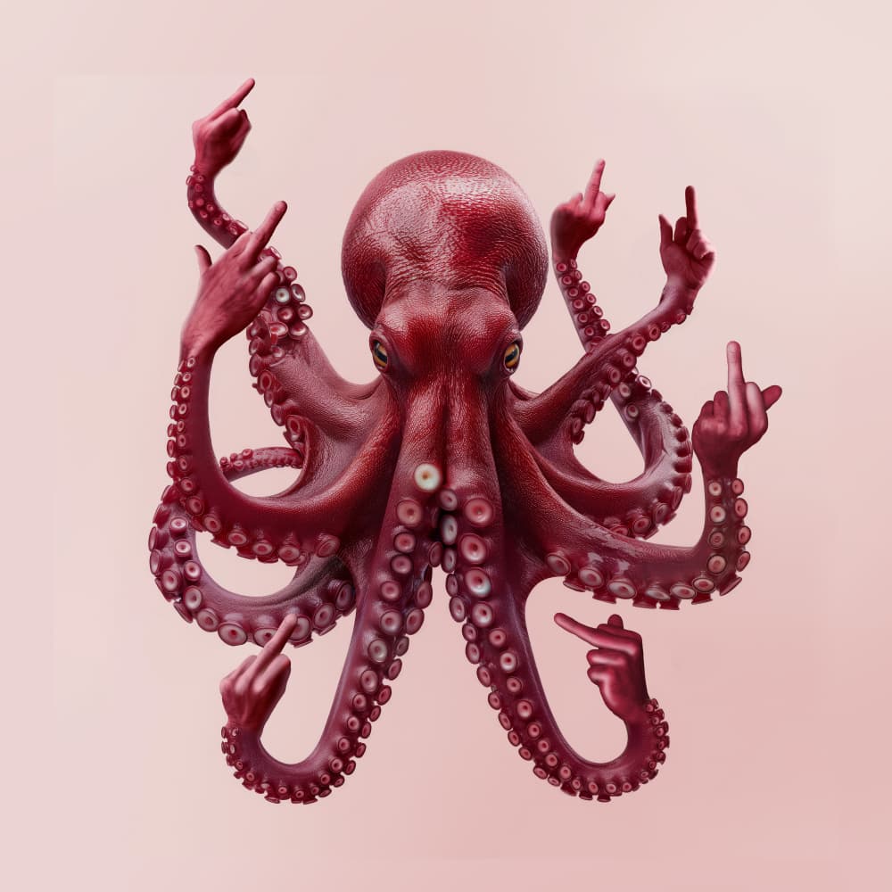 Rebel Octopus by Artem Pozdniakov — canvas wall art