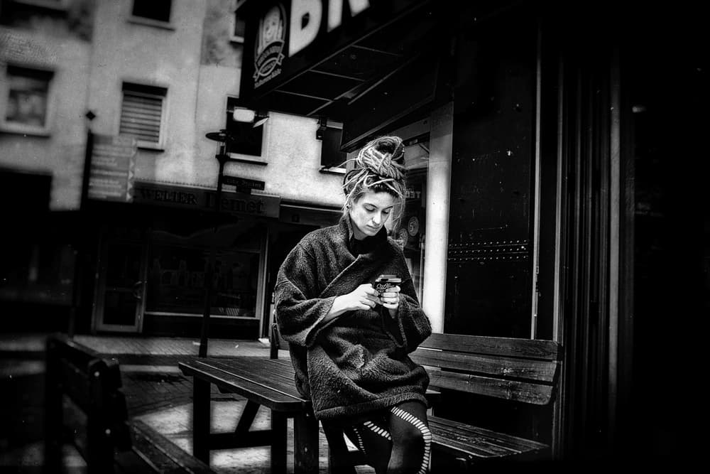 Contemplative Urban Woman by Holger Droste — canvas wall art