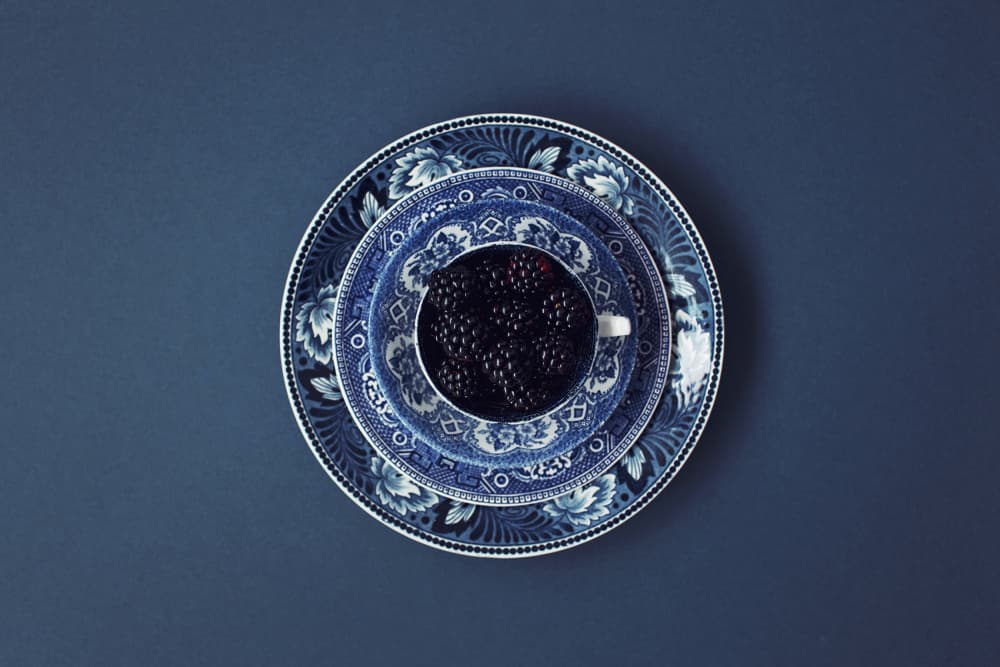Blue China Blackberries by Masha Bakker Matijevic — canvas wall art