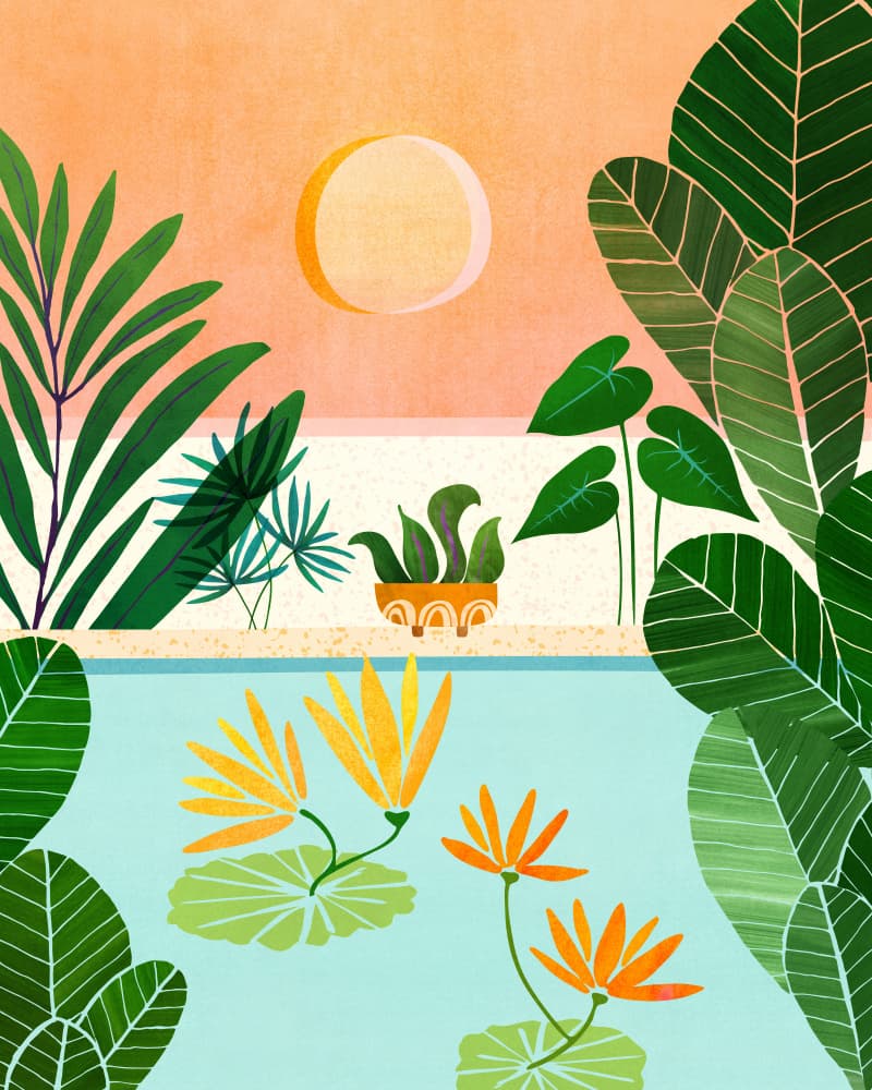 Shangri La At Sunset by Kristian Gallagher — canvas wall art