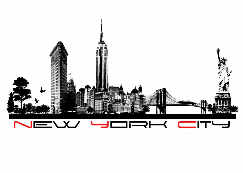 Iconic New York City Skyline by Justyna Jaszke — canvas wall art