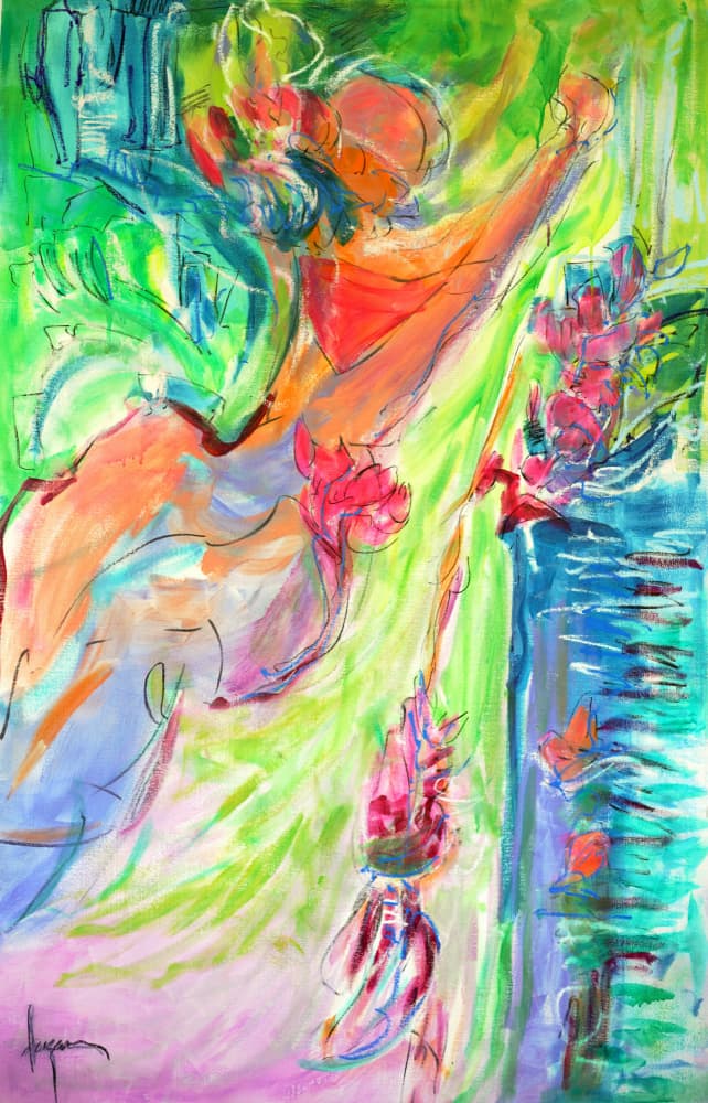 Colorful Whirlwind by Dorothy Fagan — canvas wall art