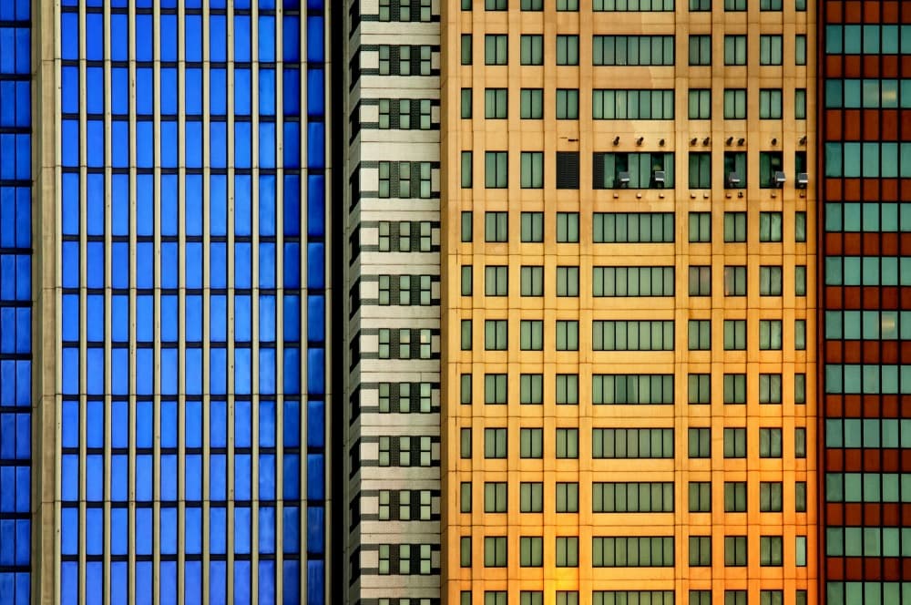Colorful Urban Geometry by Mathilde Guillemot — canvas wall art