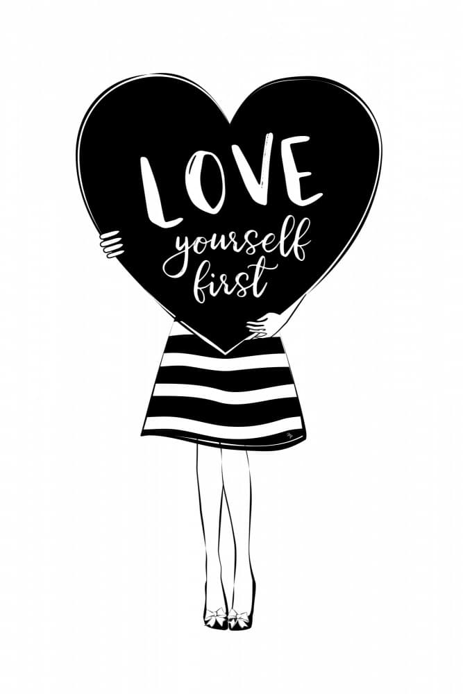 Love Yourself First by Martina — canvas wall art