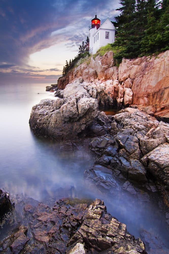 Dramatic Cliffside Lighthouse by Mircea Costina — canvas wall art