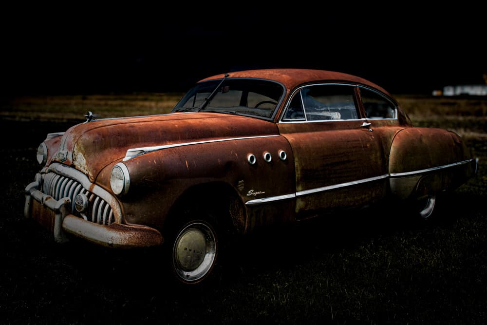 Rusty Classic Auto by Martin Steeb — canvas wall art