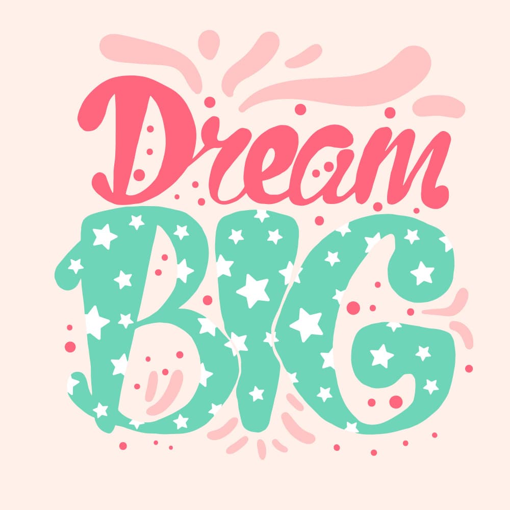 Dream Big Quote by Marika Barsrsind — canvas wall art