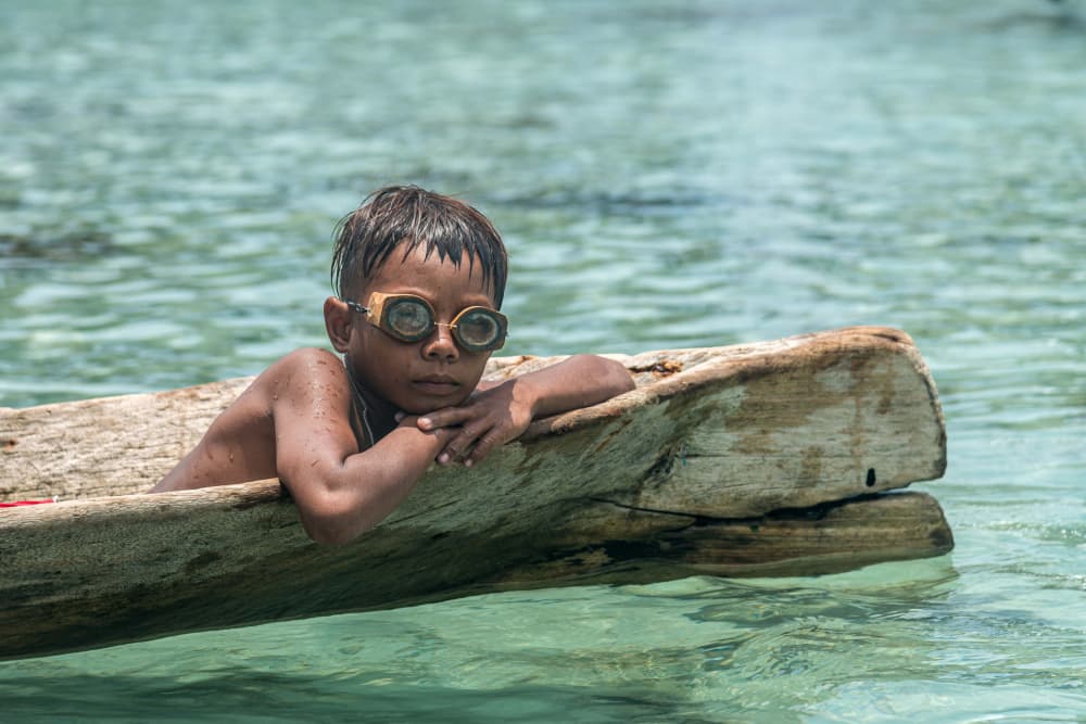 Ocean Child with Goggles by Hafiz Ismail — canvas wall art