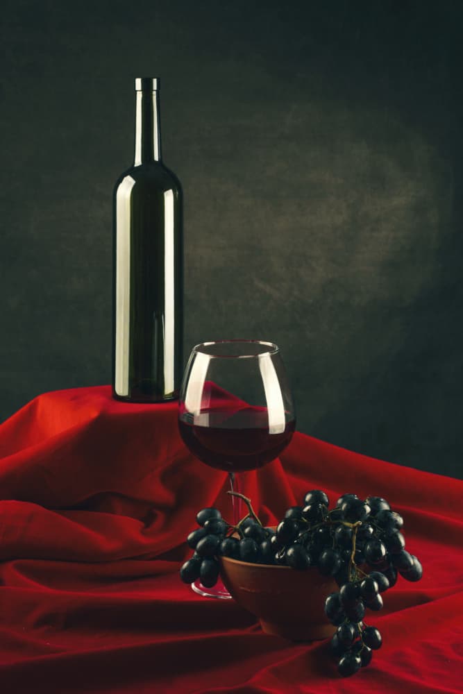 Red Wine Still Life by Brig Barkow — canvas wall art