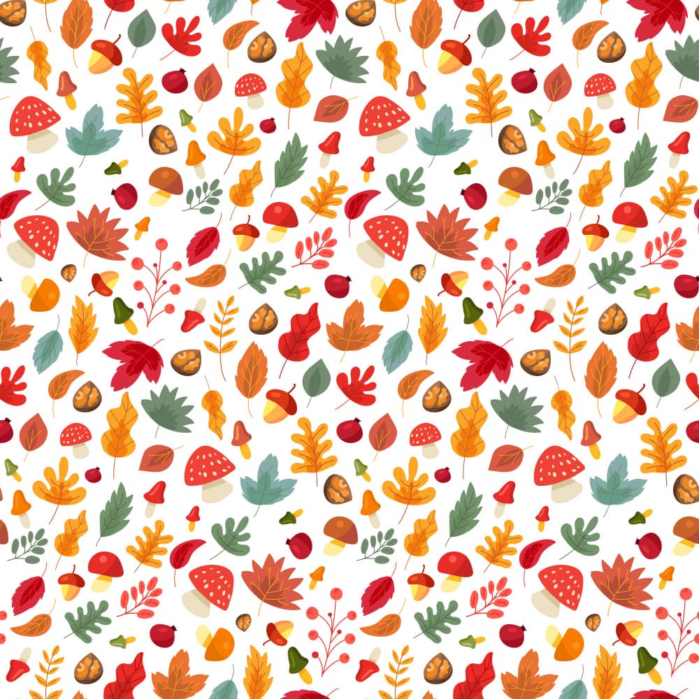 Vibrant Fall Pattern by Marika Barsrsind — canvas wall art