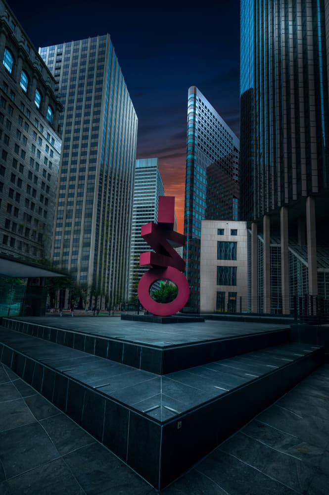 Striking City Sculpture by Jiahong Zeng — canvas wall art