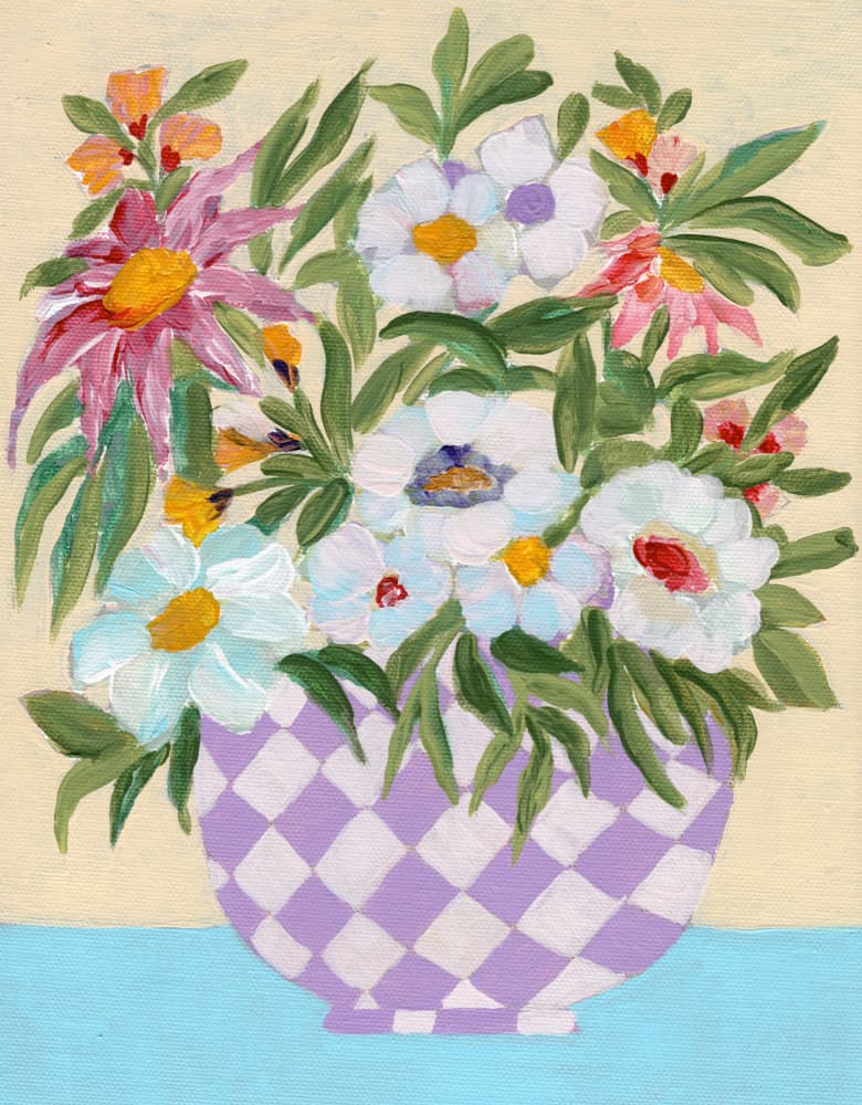 Cheerful Flower Bouquet by Nikita Jariwala — canvas wall art