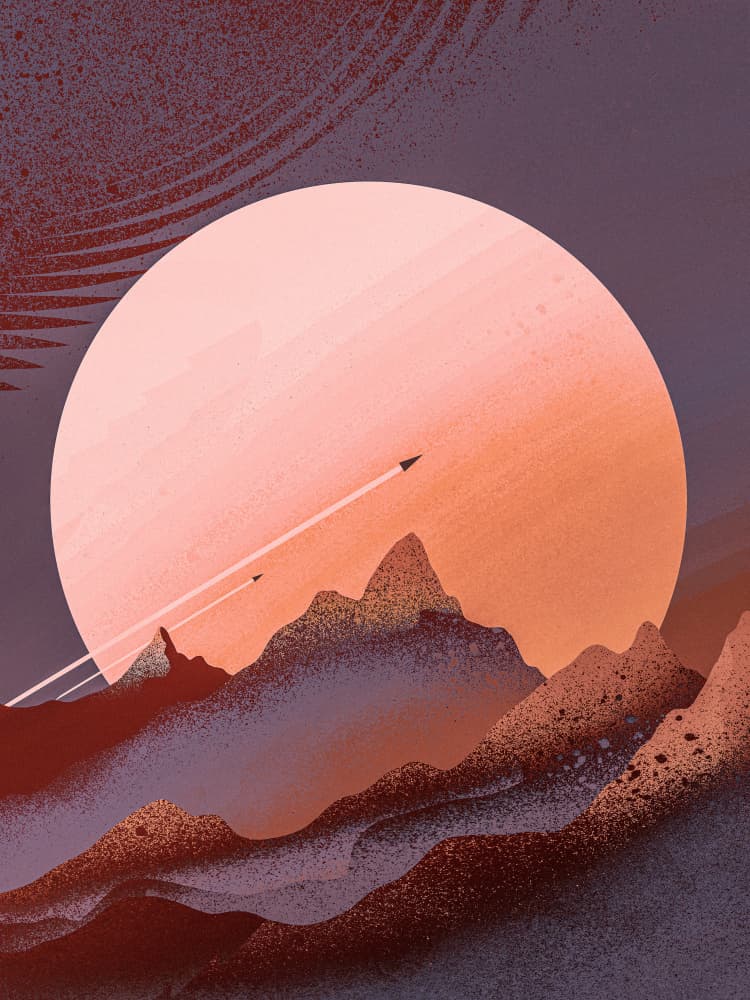 Distant Planet Voyage by Stephen Wade — canvas wall art