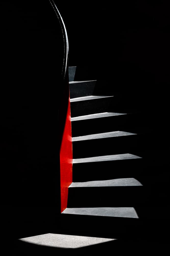 Dramatic Spiral Staircase by Rolf Endermann — canvas wall art