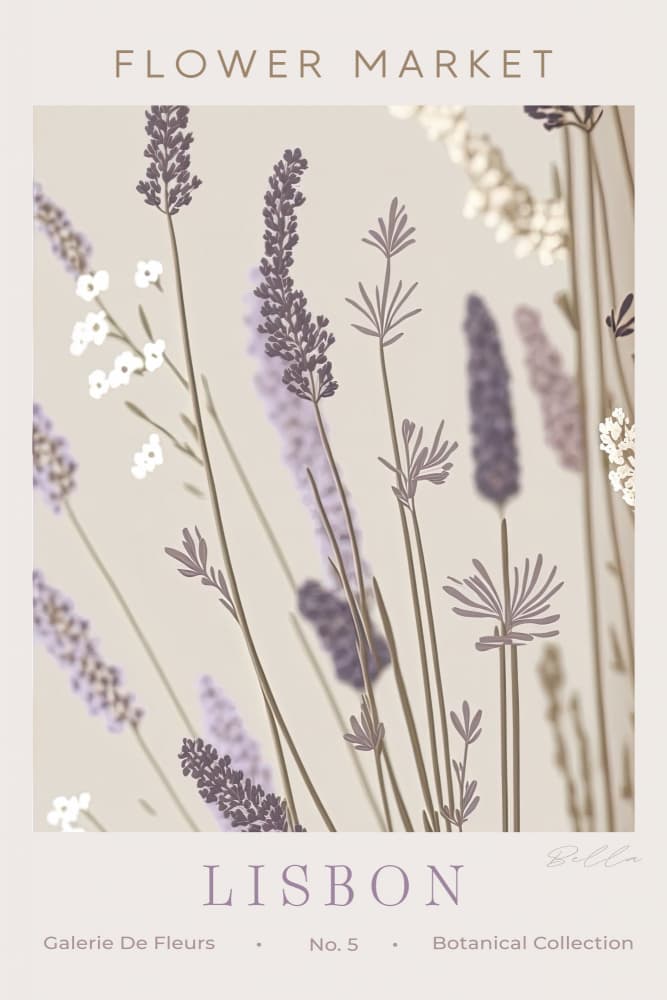 Purple Lavender Blooms by Bella Eve — canvas wall art