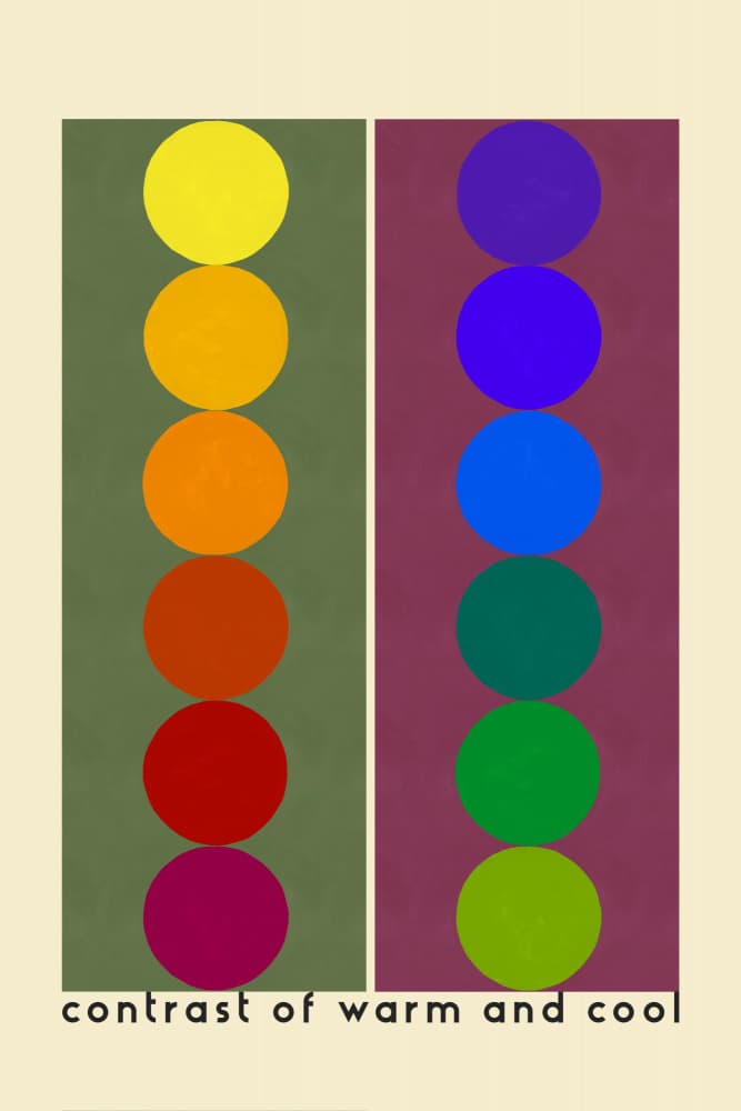 Warm Cool Color Contrast by Rosana Laiz Blursbyai — canvas wall art