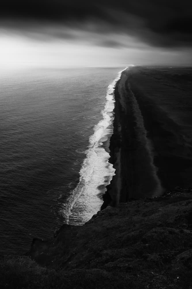 Dramatic Black Coastline by Sayan Chakravarty — canvas wall art