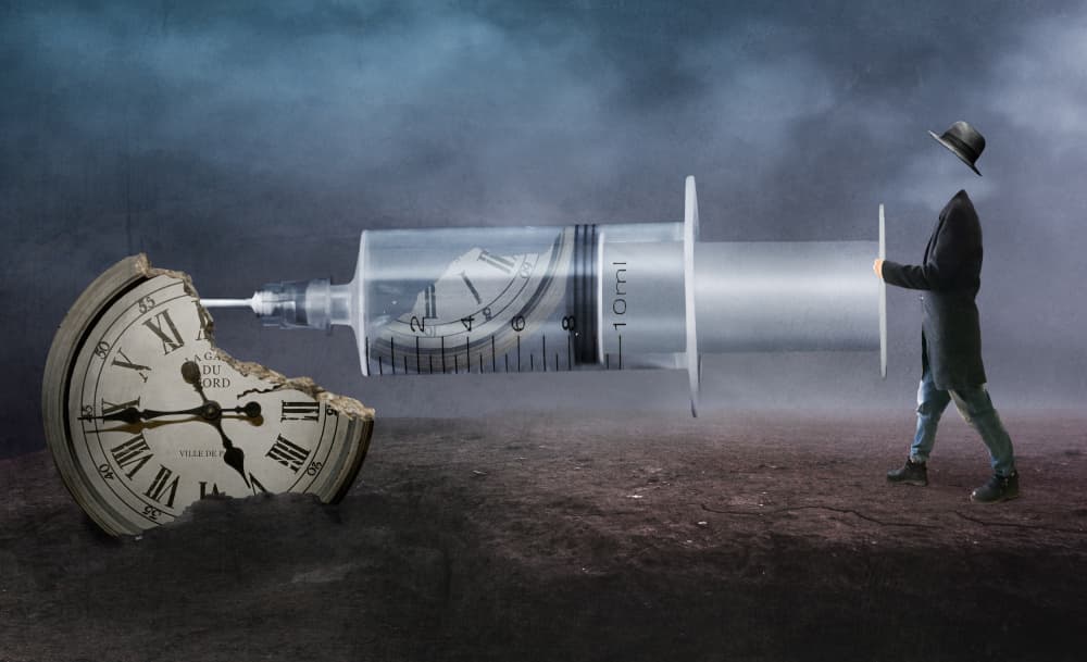 Time Syringe Mystery by Biao Huang — canvas wall art