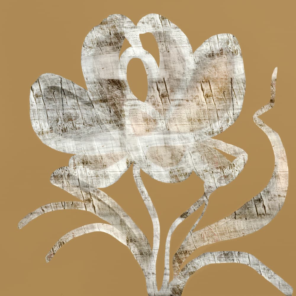 Rustic Wood Flower by cartissi — canvas wall art