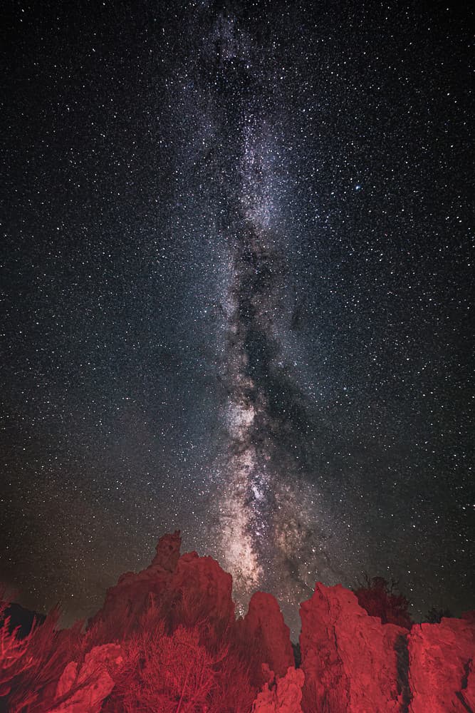 Milky Way Over Red Rocks by Etsuya Morita — canvas wall art