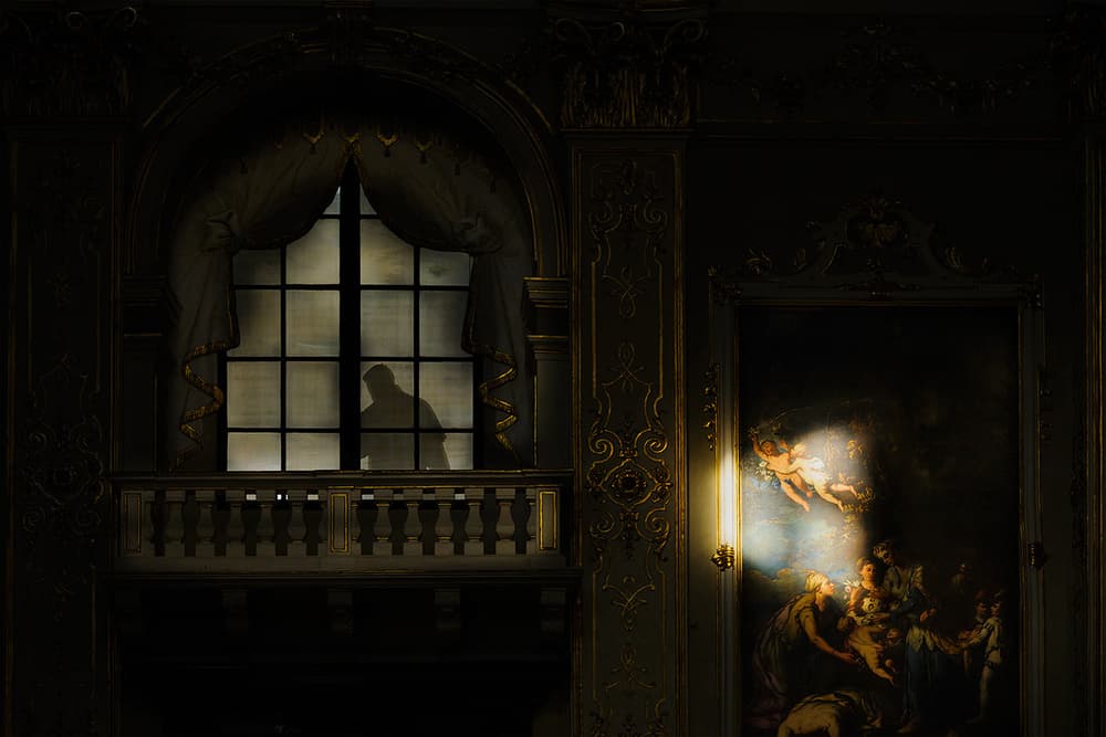 Mysterious Window Silhouette by Roberto Marini — canvas wall art