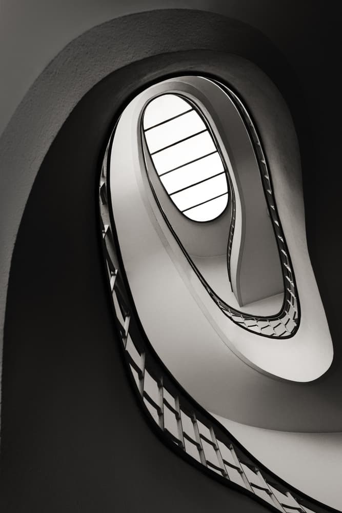 Upward Spiral Staircase by Filipe P Neto — canvas wall art