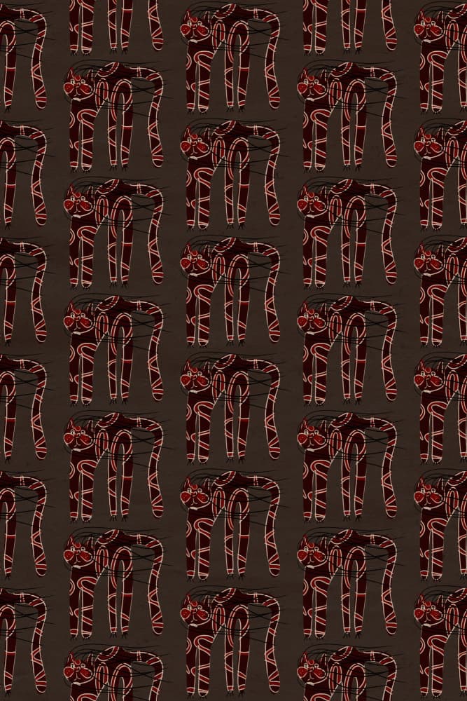 Dark Red Abstract Pattern by Mela Patterns — canvas wall art