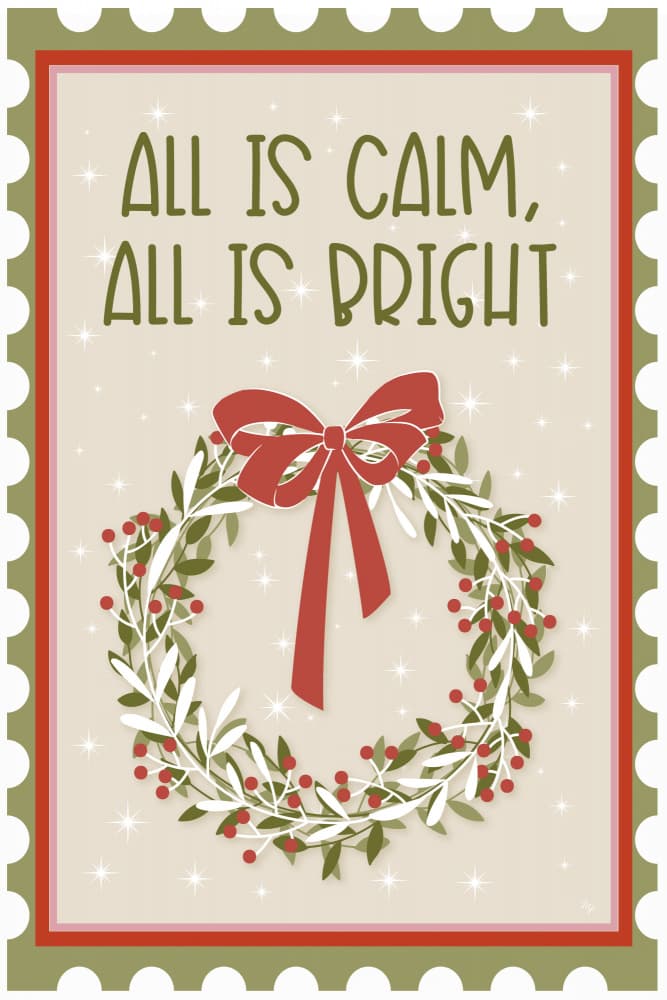 All Is Calm Bright by Martina — canvas wall art