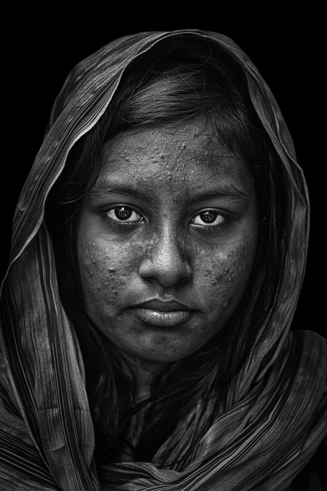 Intense Girl Portrait by Haitham AL Farsi — canvas wall art