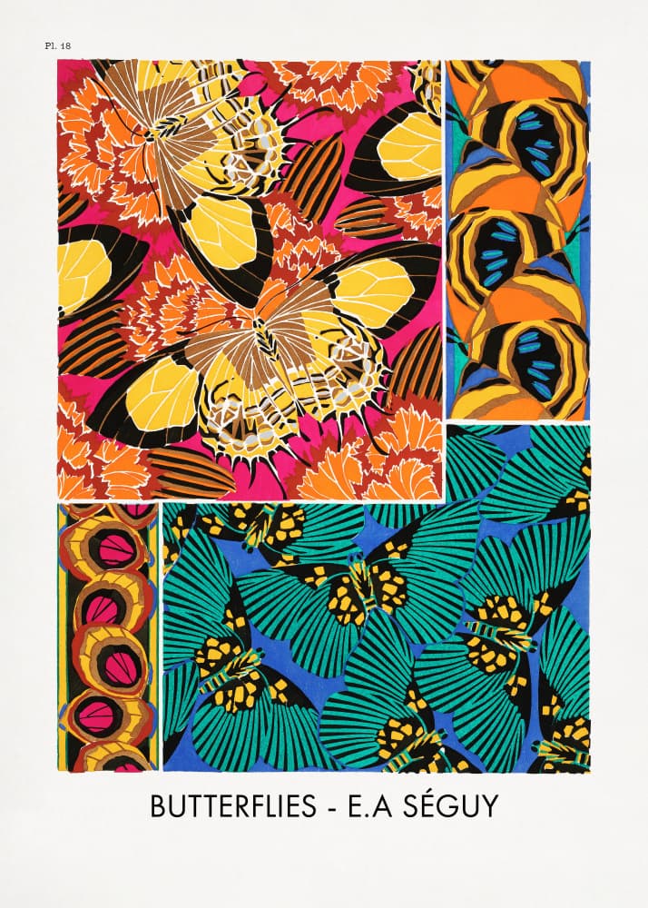 Butterflies 18 by Emile Alain Seguy — canvas wall art