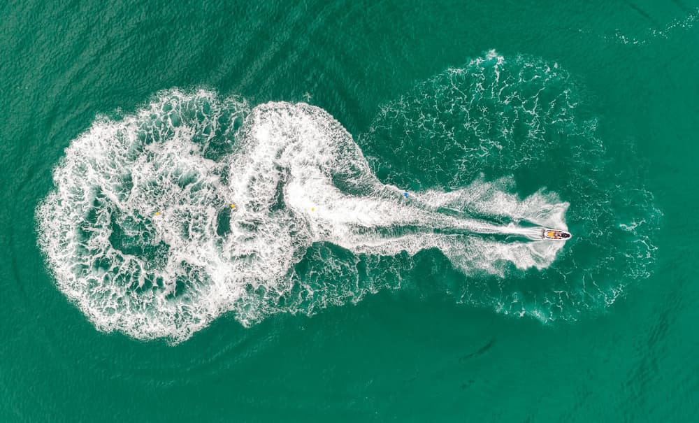 Dynamic Jet Ski Wake by Ido Meirovich — canvas wall art