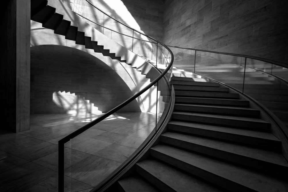 Spiral Staircase Light by Roland Weber — canvas wall art