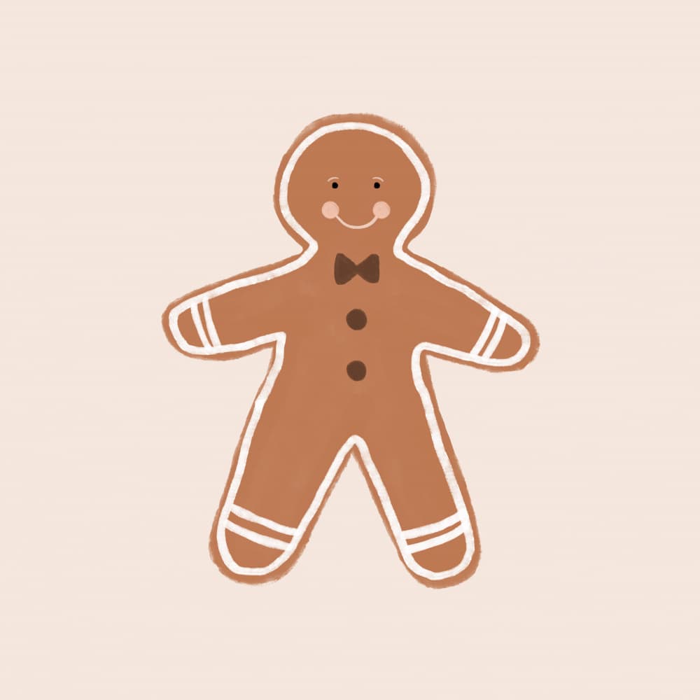 Christmas Gingerbread Man by Orara Studio — canvas wall art
