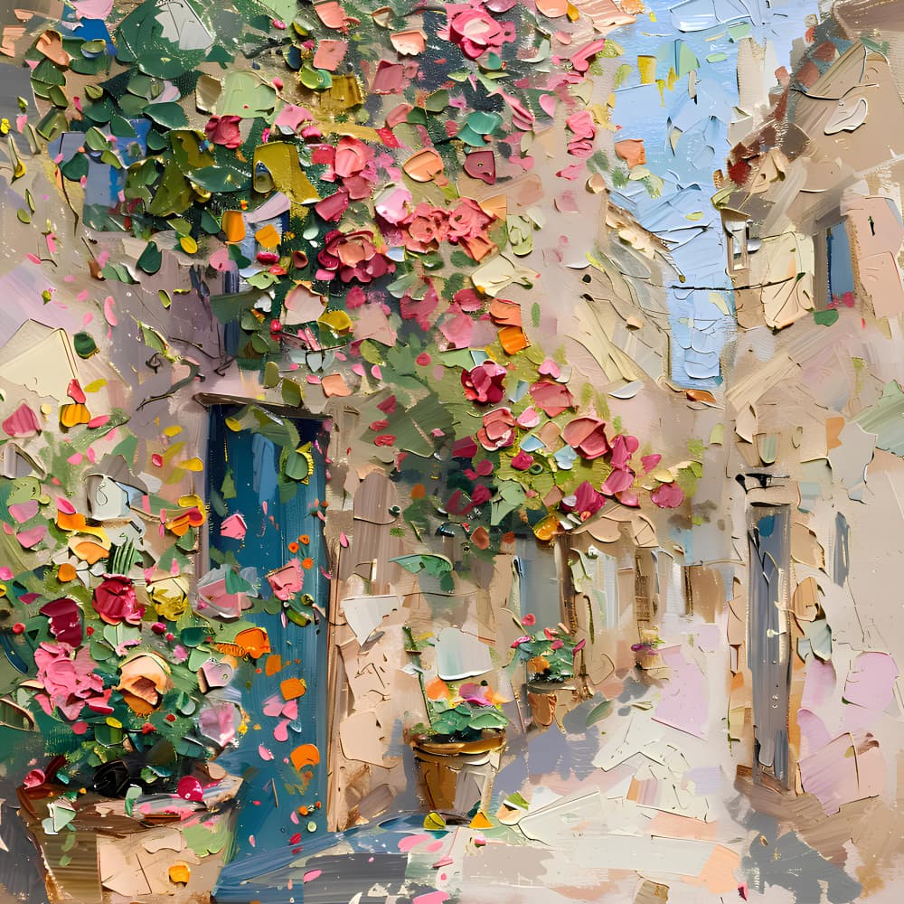 Vibrant Alley Blooms by Avanesova Elena — canvas wall art