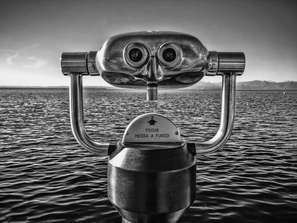 Watchful Viewer Over Water by Mauro Bricchetti — canvas wall art