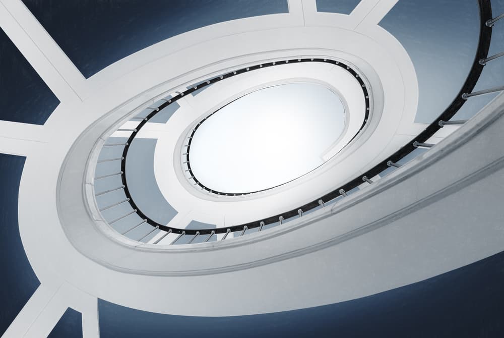 Modern Spiral Staircase by Marc Huybrighs — canvas wall art