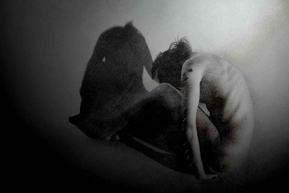 Solitary Fetal Nude by Olga Mest — canvas wall art
