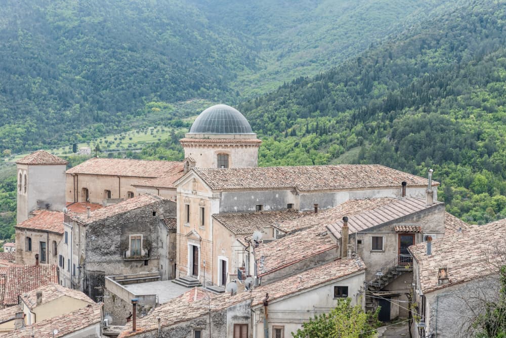 Old World Hillside Village by Photolovers — canvas wall art