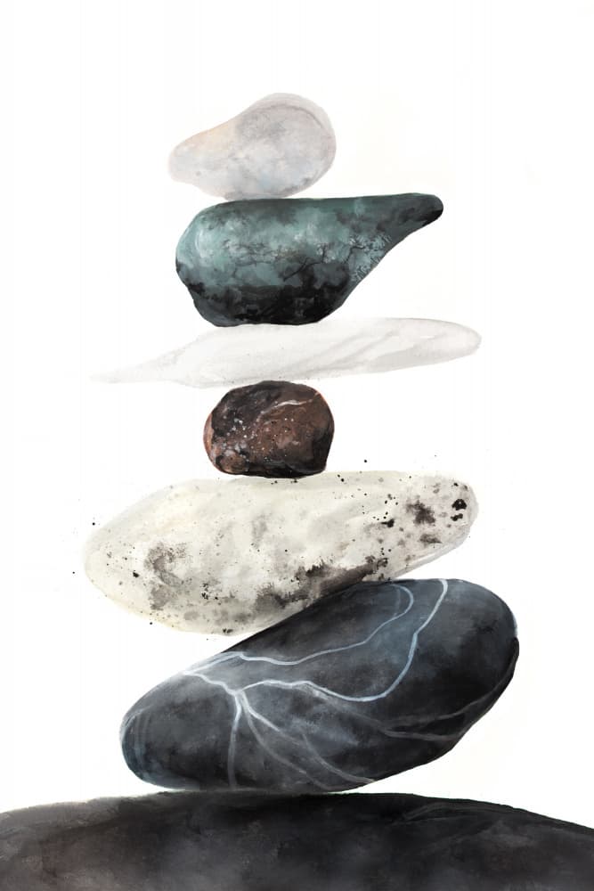 Balancing Zen Stones by EMELIEmaria — canvas wall art