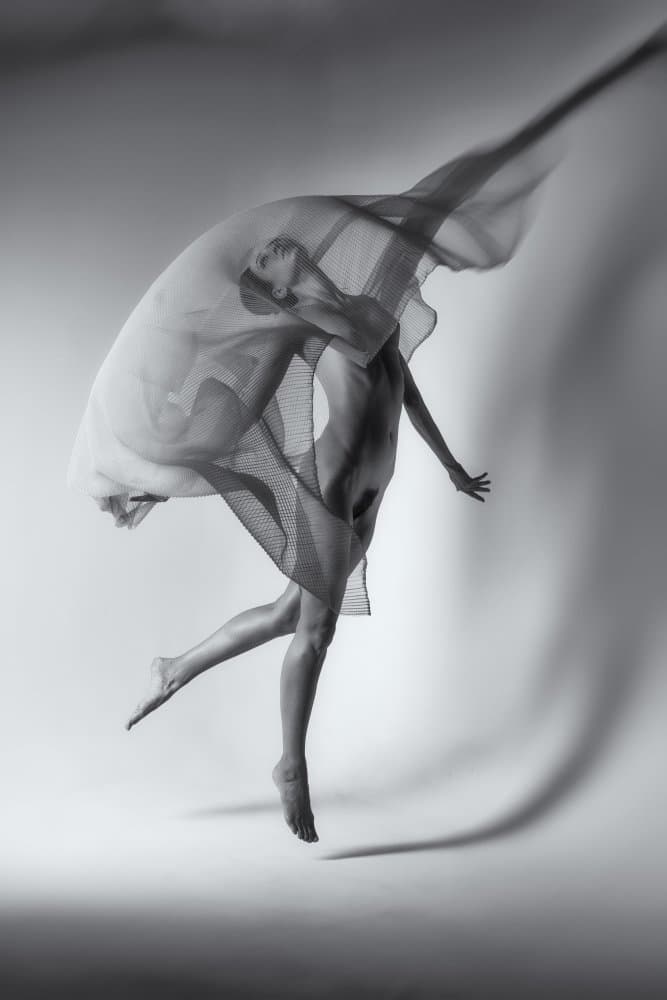 Graceful Dance Movement by Sunny Ding — canvas wall art