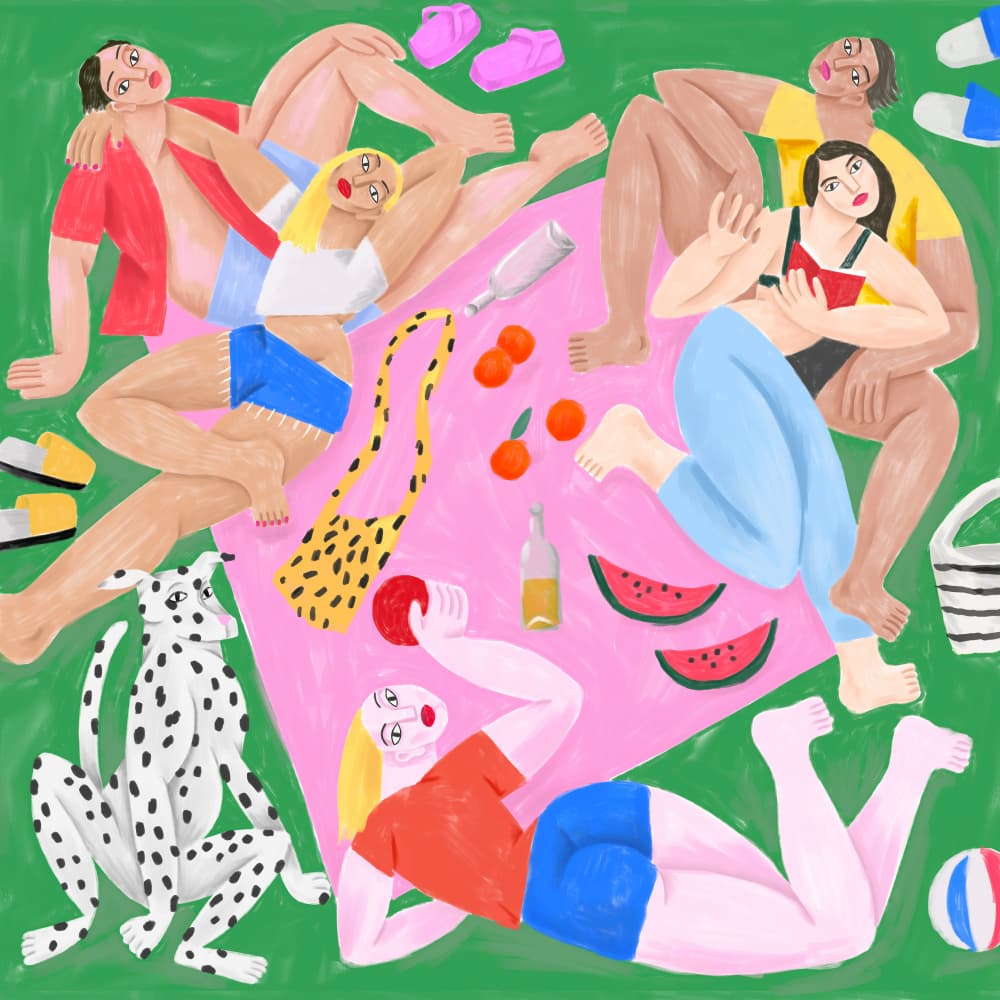 Sur L Herbe by Cépé — canvas wall art