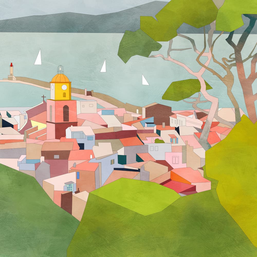 Saint Tropez Kopie2 by Ana Rut Bre — canvas wall art