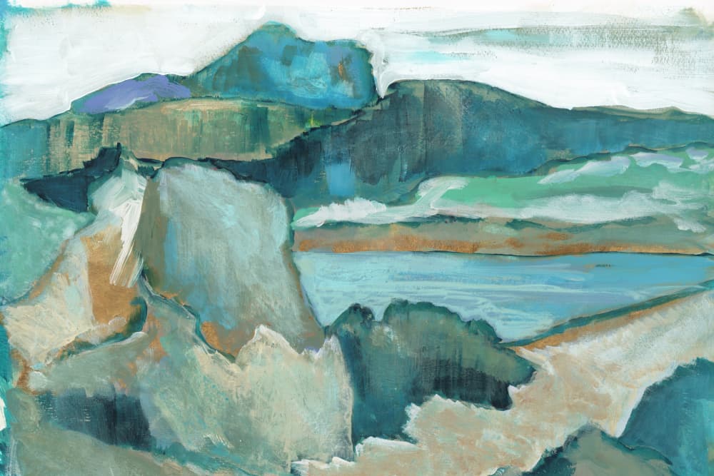 Coastal Abstract Landscape by cartissi — canvas wall art
