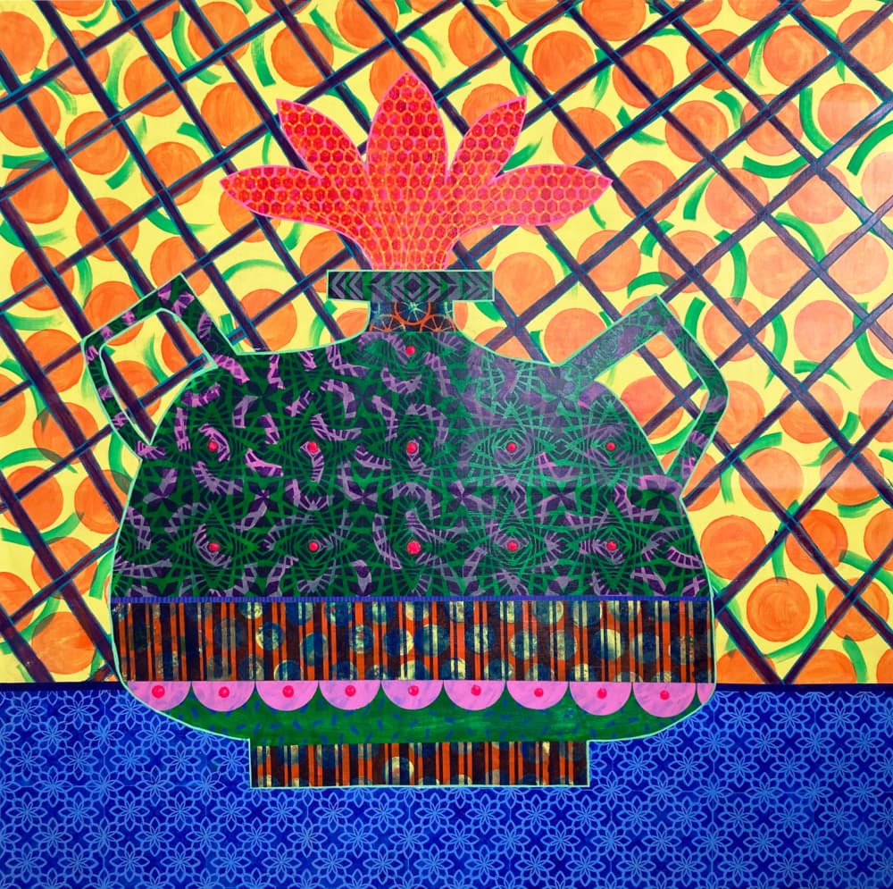 Colorful Patterned Still Life by David Galan — canvas wall art