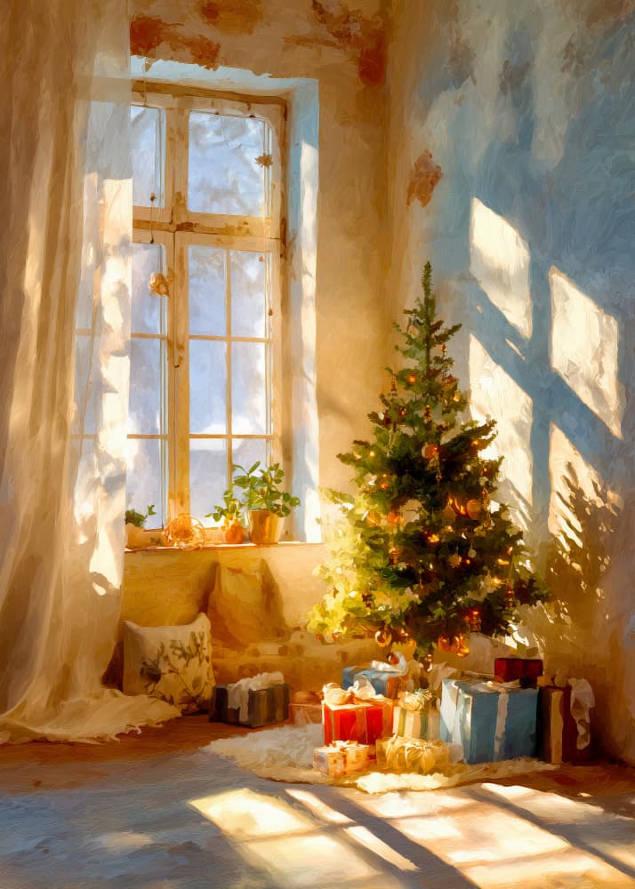Cozy Christmas Morning by Justyna Jaszke — canvas wall art