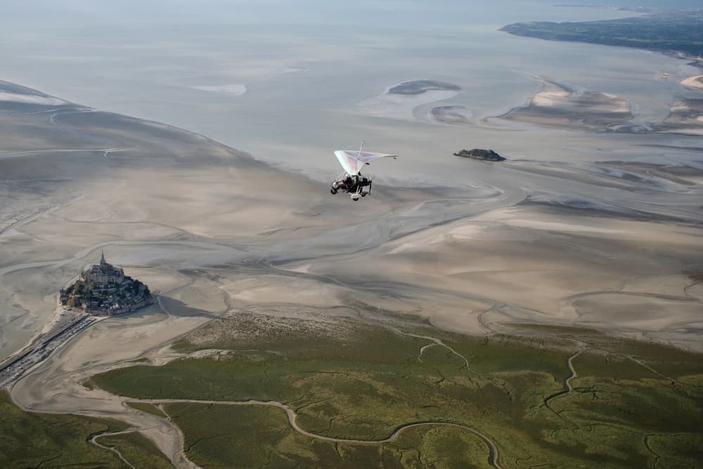 Mont Saint-Michel Aerial View by Michelle Degryse — canvas wall art