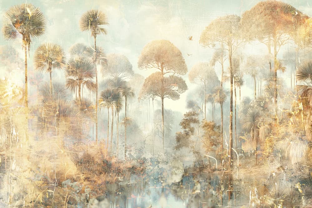 Misty Golden Forest by Rafal Kulik — canvas wall art