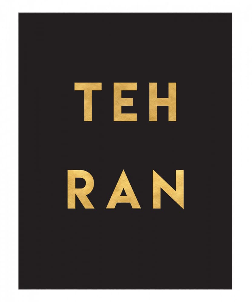 Tehran Gold Lettering by Emiliano Deificus — canvas wall art
