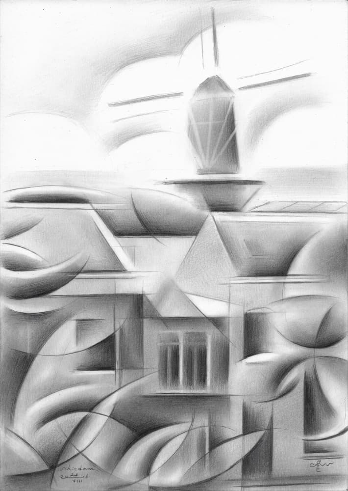 Shaded Urban Geometry by Corné Akkers — canvas wall art