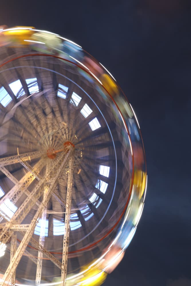 Spinning Ferris Wheel Lights by Santhosh ch — canvas wall art